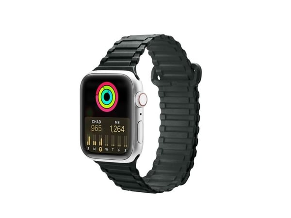 Dux Ducis-rem (Armor Version) til Apple Watch Ultra, SE, 9, 8, 7, 6, 5, 4, 3, 2, 1 (49/45/44/42 mm) silikon magnetreim armbånd grønn