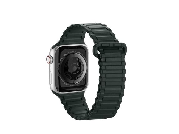 Dux Ducis-rem (Armor Version) til Apple Watch Ultra, SE, 9, 8, 7, 6, 5, 4, 3, 2, 1 (49/45/44/42 mm) silikon magnetreim armbånd grønn