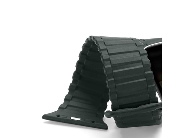 Dux Ducis-rem (Armor Version) til Apple Watch Ultra, SE, 9, 8, 7, 6, 5, 4, 3, 2, 1 (49/45/44/42 mm) silikon magnetreim armbånd grønn