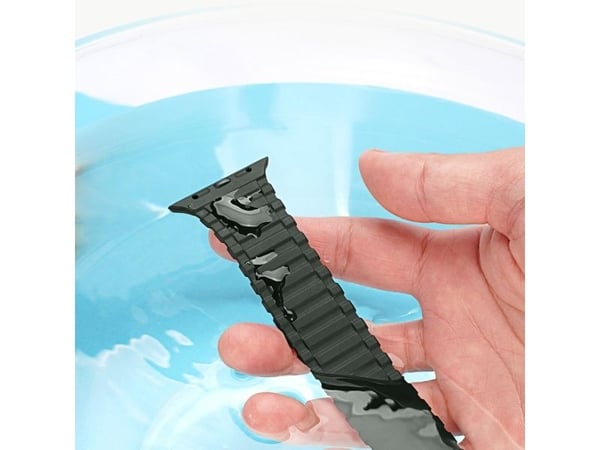 Dux Ducis-rem (Armor Version) til Apple Watch Ultra, SE, 9, 8, 7, 6, 5, 4, 3, 2, 1 (49/45/44/42 mm) silikon magnetreim armbånd grønn