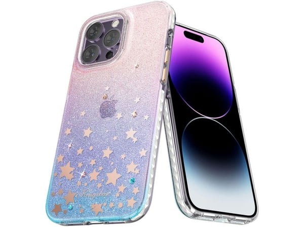 Kingxbar Heart Star Series-deksel til iPhone 14 Plus med dyrekretsstjerner