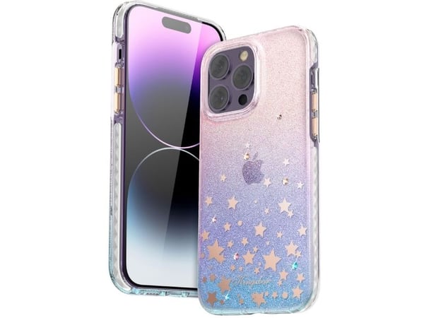 Kingxbar Heart Star Series-deksel til iPhone 14 Plus med dyrekretsstjerner