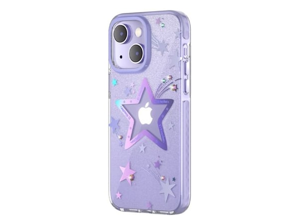 Kingxbar Heart Star Series deksel til iPhone 14 Plus - lilla stjerne