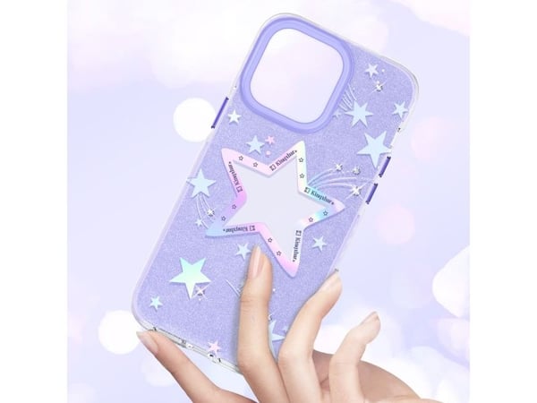 Kingxbar Heart Star Series deksel til iPhone 14 Plus - lilla stjerne