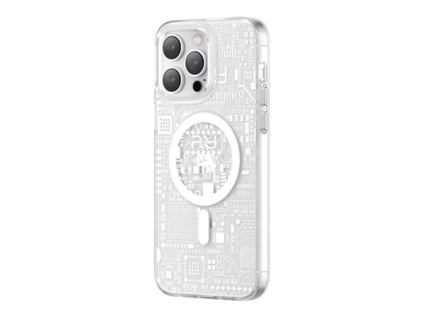 Kingxbar PQY Geek Series magnetisk etui til iPhone 14 Pro MagSafe - sølv