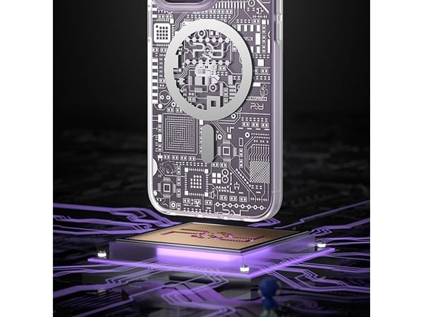 Kingxbar PQY Geek Series magnetisk etui til iPhone 14 Pro MagSafe - sølv