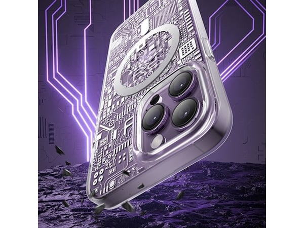 Kingxbar PQY Geek Series magnetisk etui til iPhone 14 Pro MagSafe - sølv