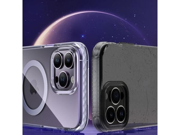Kingxbar PQY Ice Crystal Series magnetisk deksel til iPhone 14 MagSafe – grå