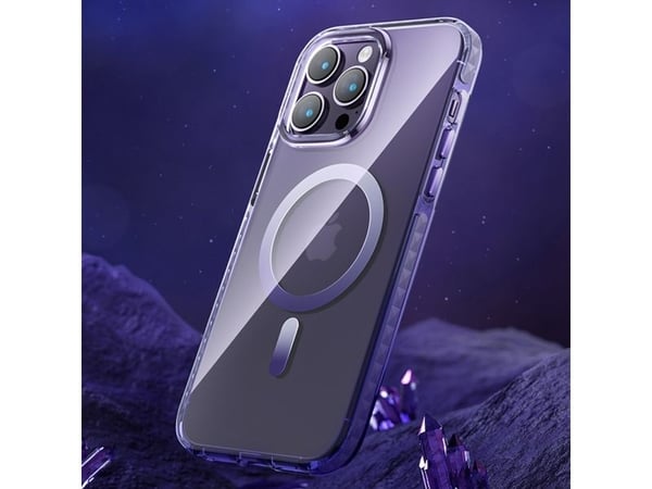 Kingxbar PQY Ice Crystal magnetdeksel til iPhone 14 Plus MagSafe - grå