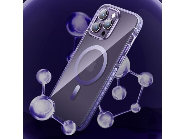 Kingxbar PQY Ice Crystal magnetdeksel til iPhone 14 Plus MagSafe - grå