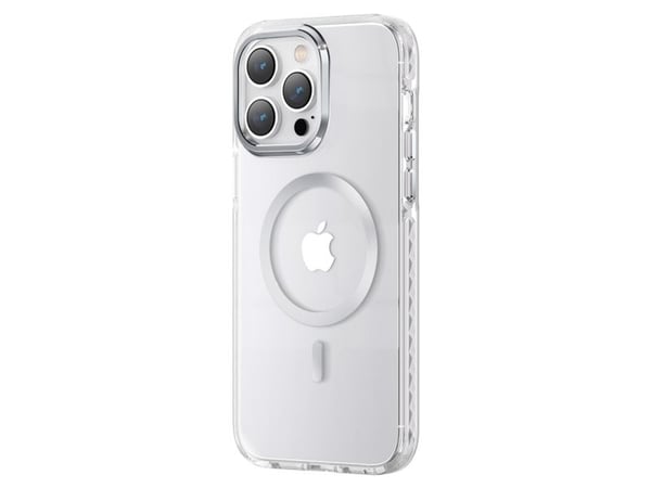 Kingxbar Kingxbar PQY Ice Crystal Series magnetisk deksel til iPhone 14 Plus MagSafe sølv