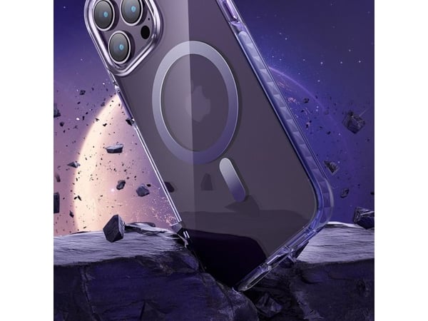 Kingxbar Kingxbar PQY Ice Crystal Series magnetisk deksel til iPhone 14 Plus MagSafe sølv