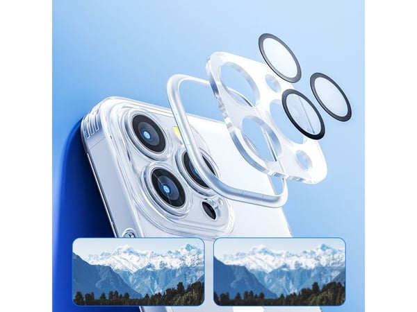 Joyroom 14Q-etui iPhone 14 Plus med gjennomsiktig kameradeksel (JR-14Q3 transparent)