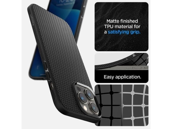 Spigen Liquid Air iPhone 14 Pro-skal - Matt svart