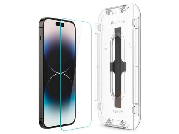 Spigen EZ FIT GLAS.tR, Apple, iPhone 14 Pro, Reptålig, Transparent, 1 styck