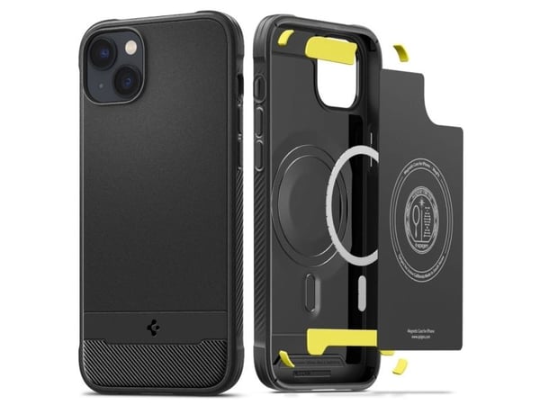 Spigen ACS05036, Suojus, Apple, iPhone 14, 15,5 cm (6.1"), Musta