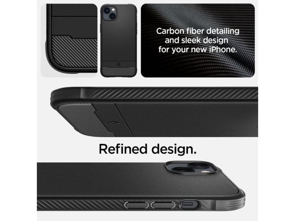 Spigen ACS05036, Suojus, Apple, iPhone 14, 15,5 cm (6.1"), Musta