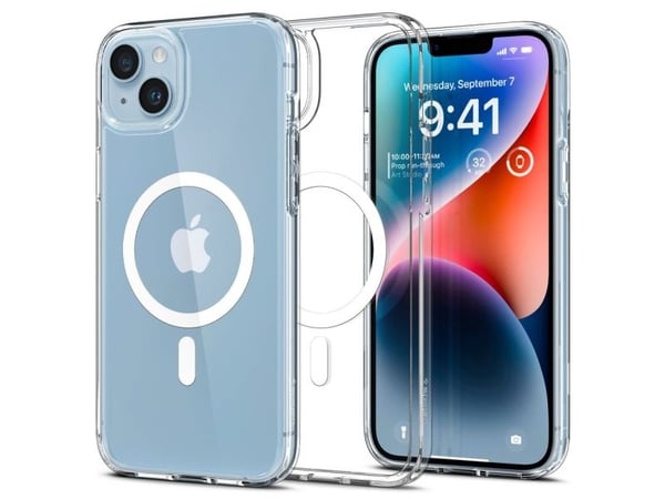 Spigen ACS05048, suojakuori, Apple, iPhone 14, 15,5 cm (6.1"), läpinäkyvä