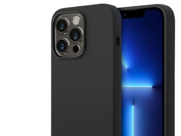BMW silikon metal logo-deksel til iPhone 14 Pro Max - svart