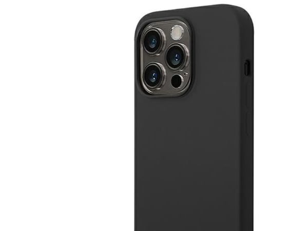 BMW silikon metal logo-deksel til iPhone 14 Pro Max - svart