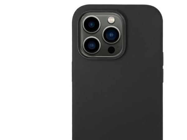 BMW silikon metal logo-deksel til iPhone 14 Pro Max - svart