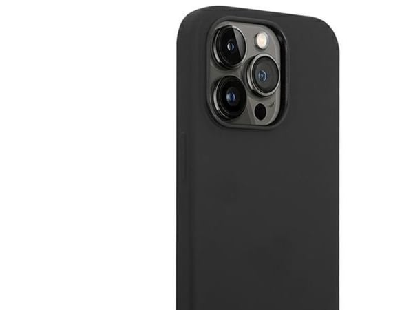 BMW silikon metal logo-deksel til iPhone 14 Pro Max - svart