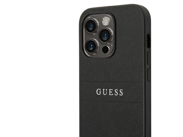Guess GUHCP14LPSASBBK iPhone 14 Pro 6.1" black/black Saffiano Strap