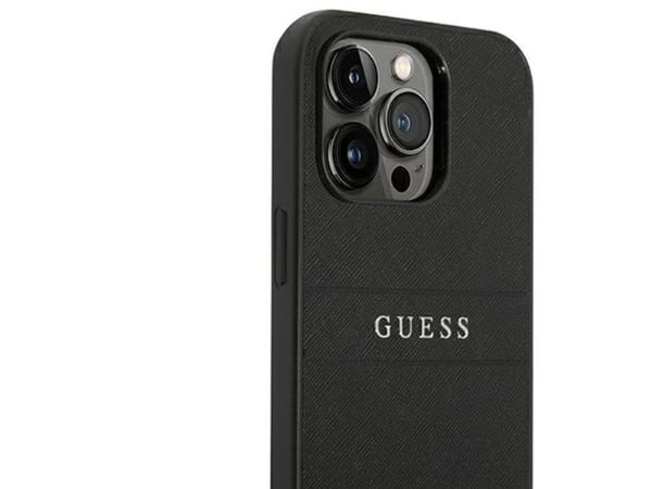 Guess GUHCP14LPSASBBK iPhone 14 Pro 6.1" black/black Saffiano Strap