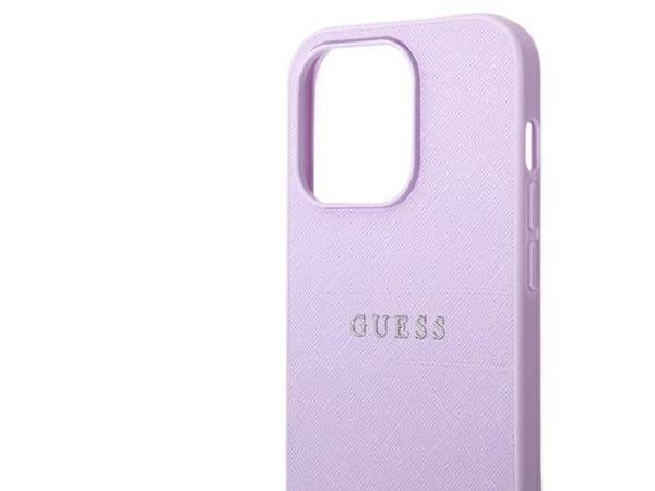 Guess Saffiano rem-cover till iPhone 14 Pro - Lilla