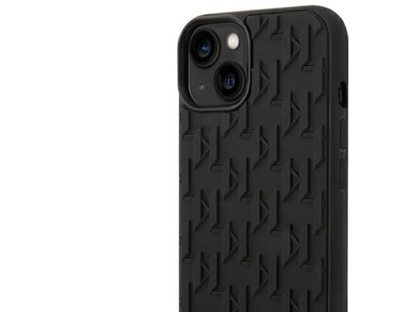 Karl Lagerfeld 3D monogram-deksel for iPhone 14 Plus - sort