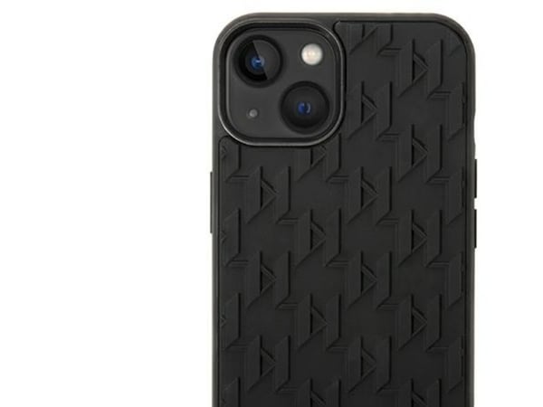 Karl Lagerfeld 3D monogram-deksel for iPhone 14 Plus - sort