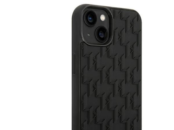 Karl Lagerfeld 3D monogram-deksel for iPhone 14 Plus - sort
