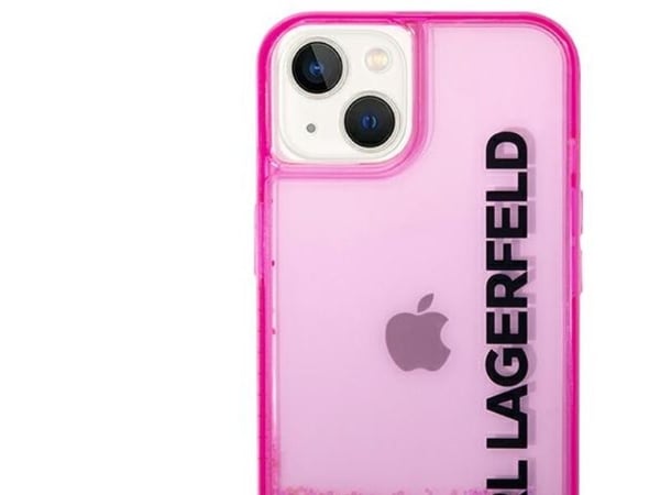 Karl Lagerfeld KLHCP14MLCKVF iPhone 14 Plus 6.7" vaaleanpunainen/vaaleanpunainen kovakotelo Liquid Glitter Elong
