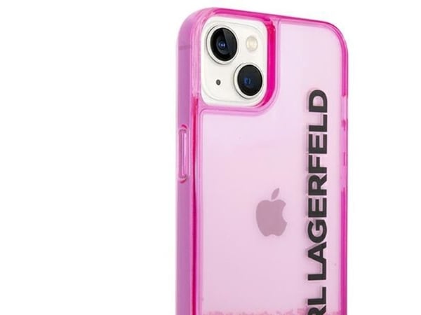 Karl Lagerfeld KLHCP14MLCKVF iPhone 14 Plus 6.7" vaaleanpunainen/vaaleanpunainen kovakotelo Liquid Glitter Elong
