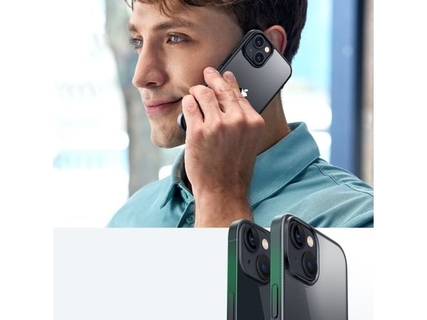 Ugreen LP633 beskyttelsesetui med stativ for iPhone 14 (90924) - hardt deksel med gelramme
