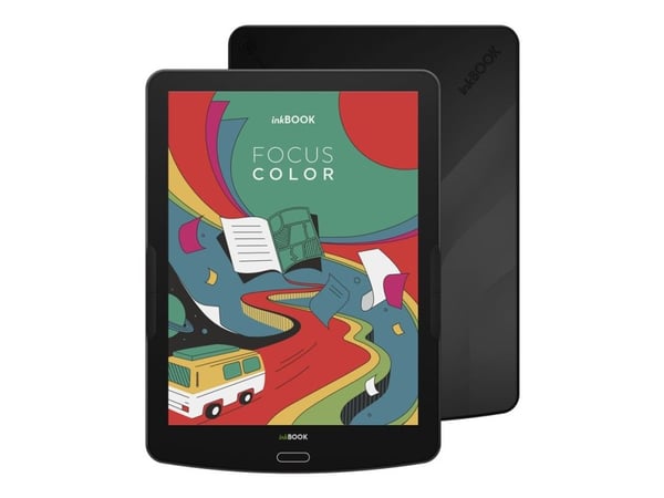 inkBOOK Focus - eBook-läsare - inkBOOK OS - 32 GB - 7.8" färg E Ink Kaleido (1872 x 1404) - pekskärm - microSD-kortplats - Wi-Fi 5 - svart