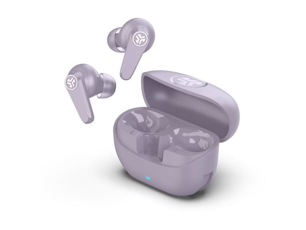 JLab Audio Go PODS ANC - True wireless-hodetelefoner med mikrofon - i øret - Bluetooth - aktiv støydemping - lilla