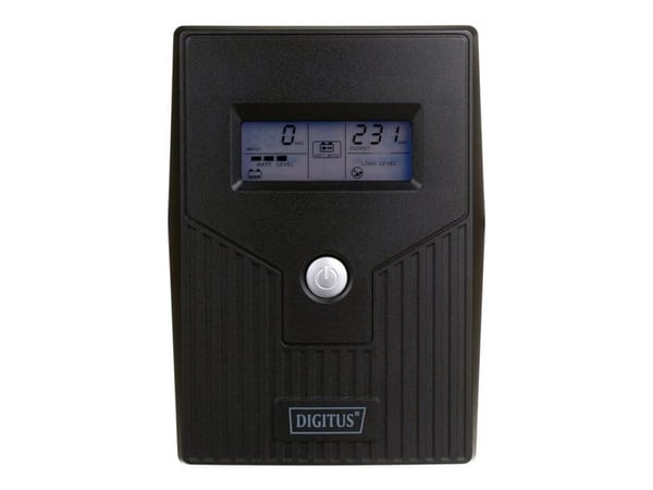 DIGITUS Line-Ineractive LCD BASIC UPS, 600VA/360W, 1x12V/7Ah, AVR, 2x Schuko CEE 7/3