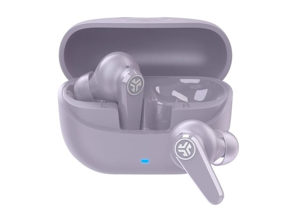 JLab Audio Go PODS ANC - True wireless-hodetelefoner med mikrofon - i øret - Bluetooth - aktiv støydemping - lilla