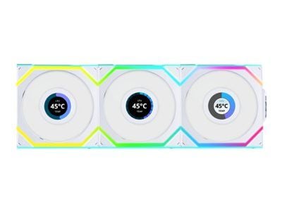 Lian Li UNI FAN SL Wireless LCD - Lådfläkt - 120 mm - vit (paket om 3)