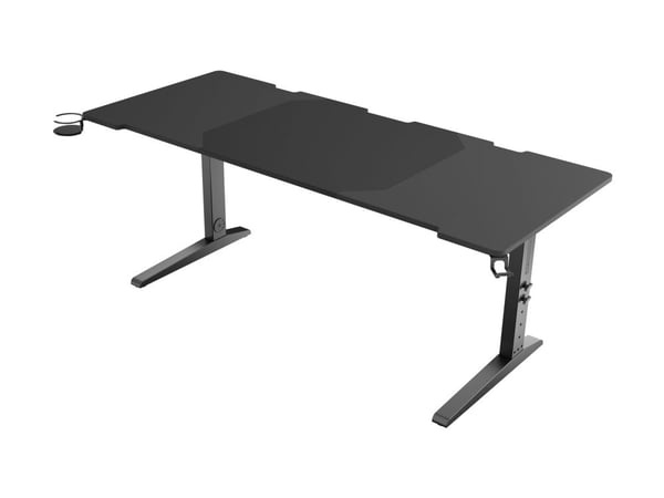 Genesis Holm Modular - Skrivebord - rektangulær - antrasitt, svart