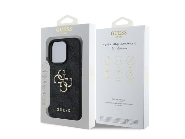 GUESS 3666339327545, Mobilskal, Apple, Apple iPhone 16 Pro, 16 cm (6.3"), Svart