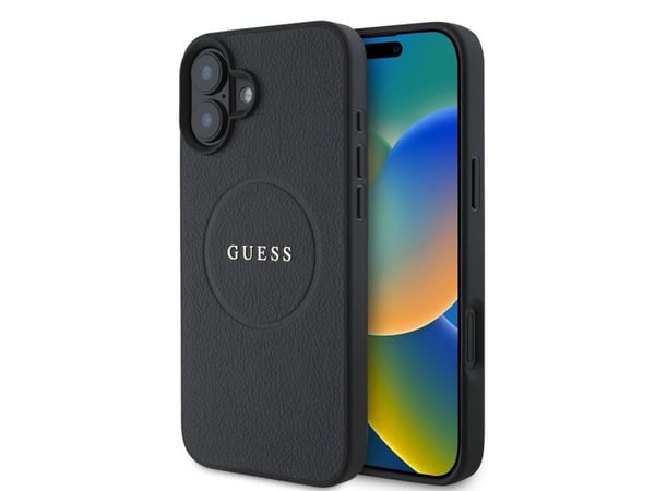 GUESS 3666339303501, Suojus, Apple, Apple iPhone 16, 16 cm (6.3"), Musta