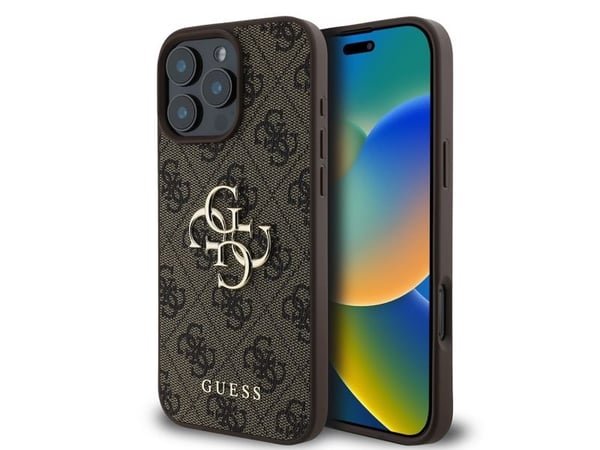 GUESS 3666339327583, Suojus, Apple, Apple iPhone 16 Pro, 16 cm (6.3"), Ruskea