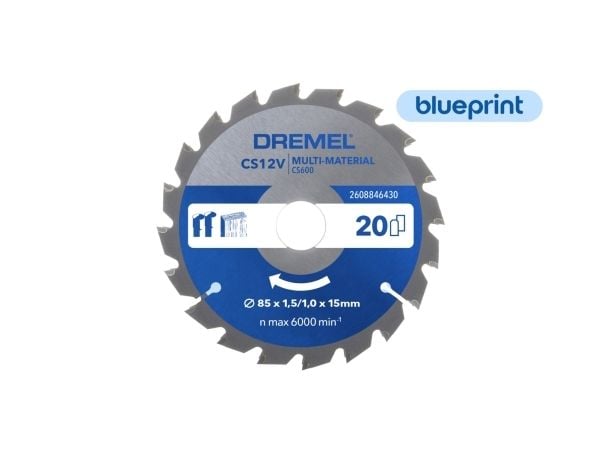 Dremel 2608846430?, Laminat, Plast, Ikke-jernholdig metall, Tre, 8,5 cm, 6000 RPM, 2,5 cm, 1 stykker