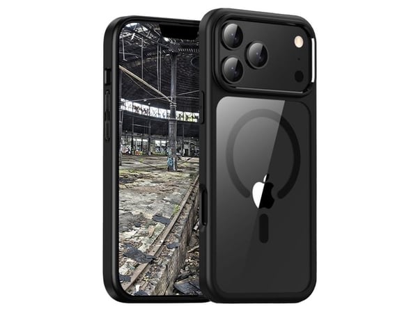 JT BERLIN Pankow Hybrid MagSafe, Suojus, Apple, iPhone 17 Pro Max, 17,5 cm (6.9"), Musta, Läpinäkyvä