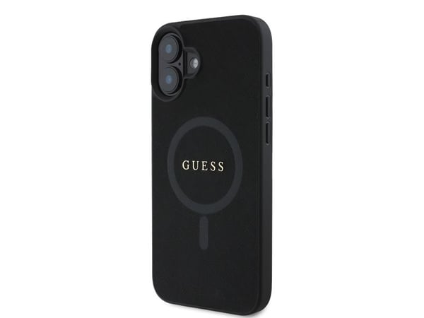 Dėklas Guess GUHMP16SPSAHMCK iPhone 16 6.1" juoda/juodas hardcase Saffiano Classic Logo MagSafe