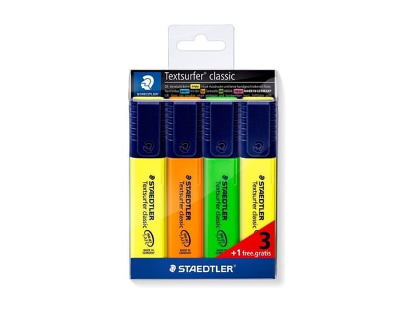 Tekstmarker Staedtler Textsurfer Classic 364 ass. farver (4 stk.)