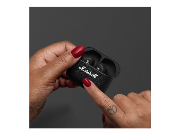 Marshall Motif II - True wireless-hodetelefoner med mikrofon - i øret - Bluetooth - aktiv støydemping - svart