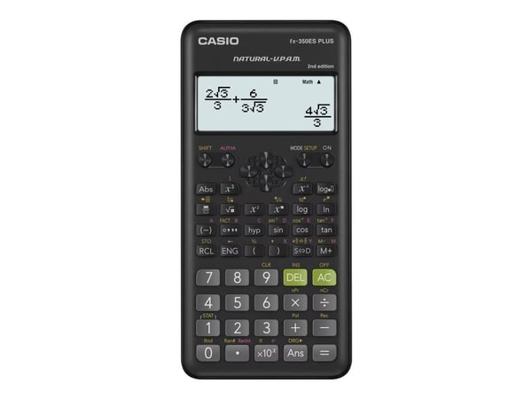 Casio fx-350ES PLUS 2nd edition - Vitenskapelig kalkulator - 10 sifre + 2 eksponenter - batteri